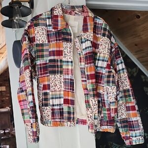 Avec Les Filles Multicolor Patchwork Bomber Jacket